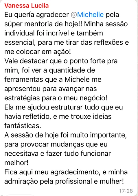 Message from Vanessa
